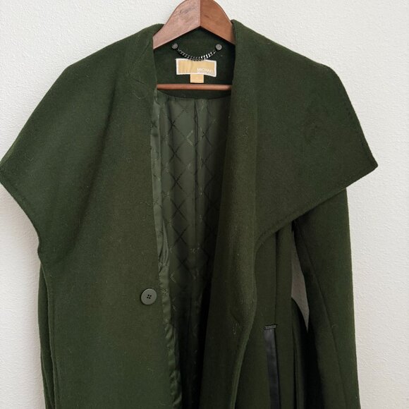 MICHAEL Michael Kors Women's Belted Wrap Coat Jade - Size M - Picture 4 of 5